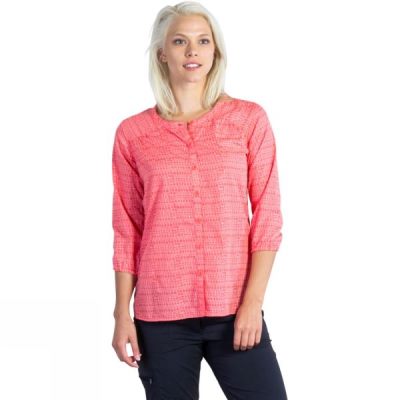 Blusa ExOfficio Next-To-Nothing Artisan Mujer Coral - Chile KYW782106
